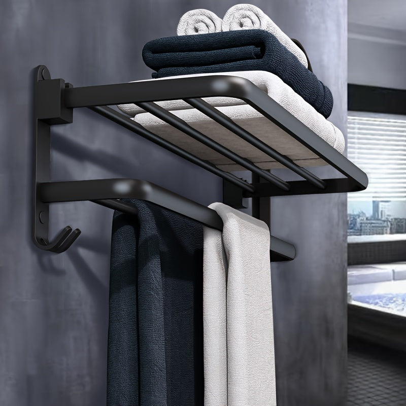 1pc Bathroom Shelf Bath Towel Storage Rack