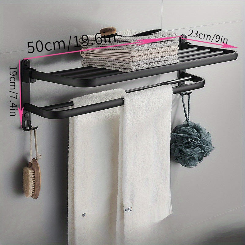 1pc Bathroom Shelf Bath Towel Storage Rack