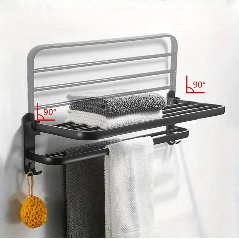 1pc Bathroom Shelf Bath Towel Storage Rack