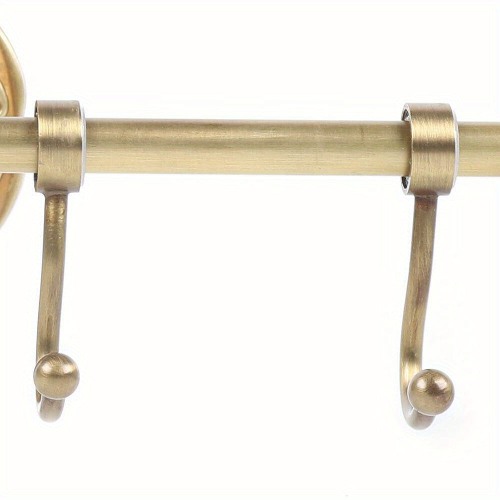 Rustic Charm Vintage Brass Towel Bar Rack