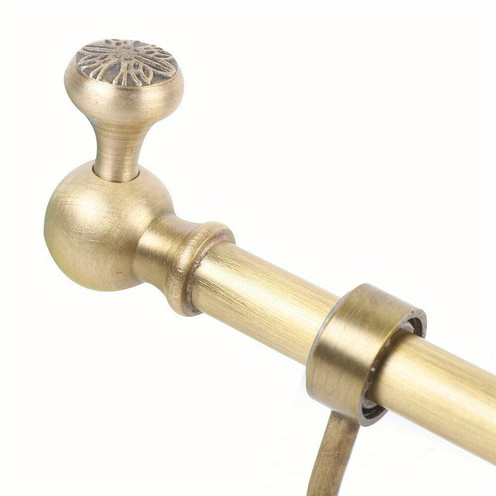 Rustic Charm Vintage Brass Towel Bar Rack