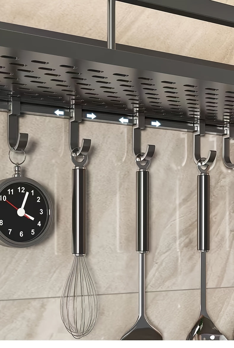 1pc Wall-Mounted Multi-Functional Spice Rack -Perfect Kitchen Organizer and Accessory for Maximizing Storage