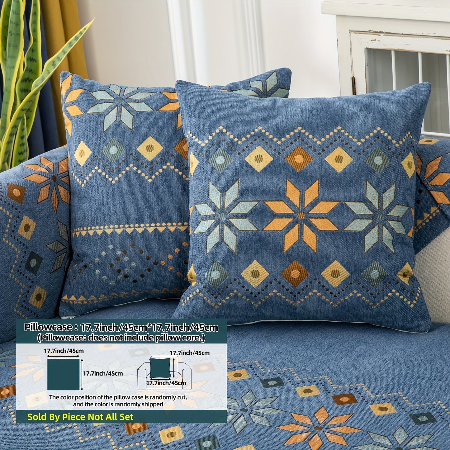1PC Stylish Bohemian Chenille Sofa Slipcover - Universal All-Season Furniture Protector with Soft Brushed Microfiber, Stain-Resistant, Easy Slip-On Design, and Machine Washable for Bedroom, Office, Living Room, and Home Decor