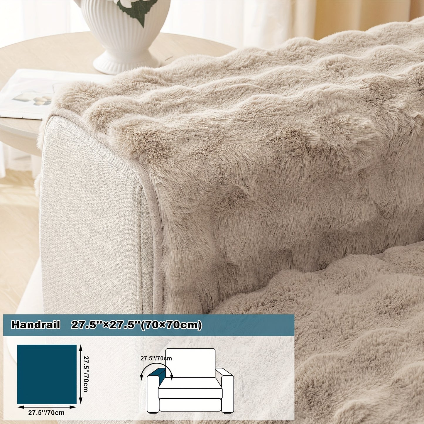 Thick Plush Fuzzy 1pc Rabbit Sofa Cushion
