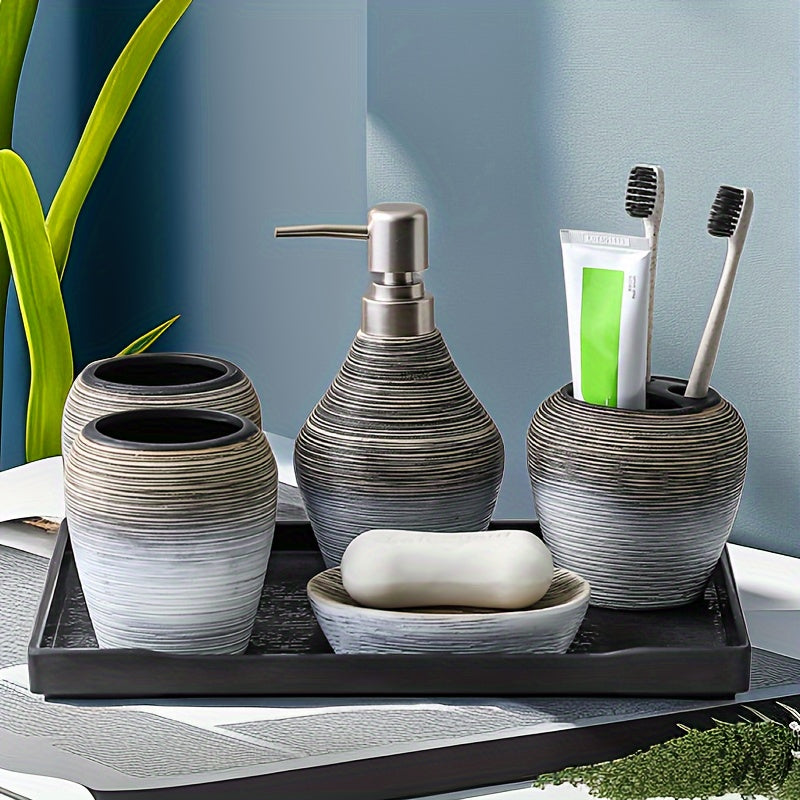 5pcs Elegant Ceramic Bathroom Set