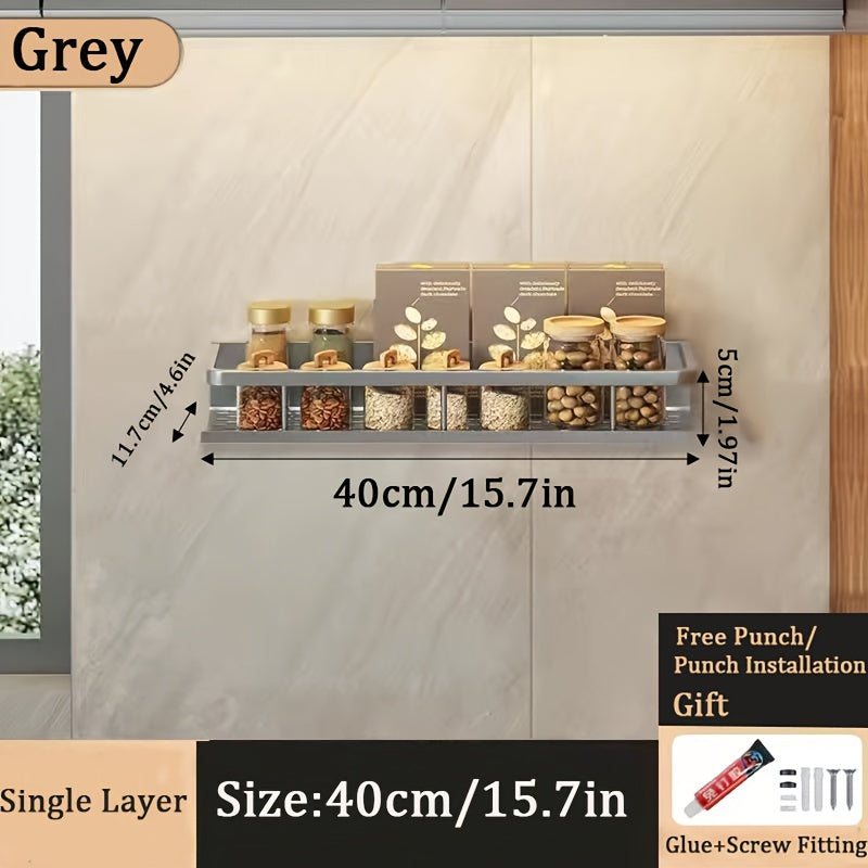 1pc Wall-Mounted Multi-Functional Spice Rack -Perfect Kitchen Organizer and Accessory for Maximizing Storage