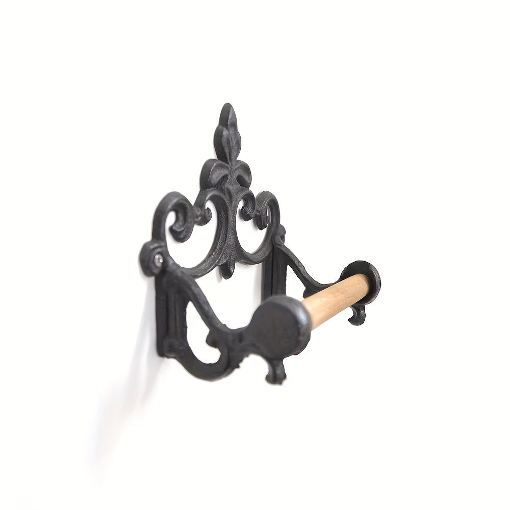 1pc Vintage Iron Bathroom Toilet Paper Towel Holder