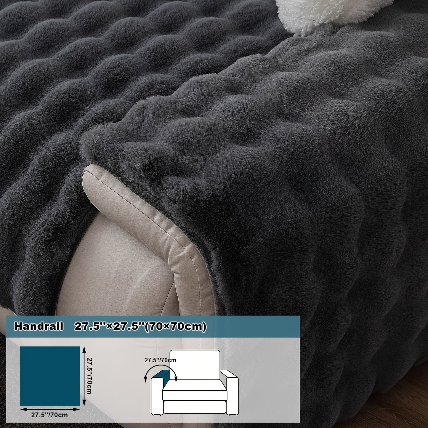 Thick Plush Fuzzy 1pc Rabbit Sofa Cushion