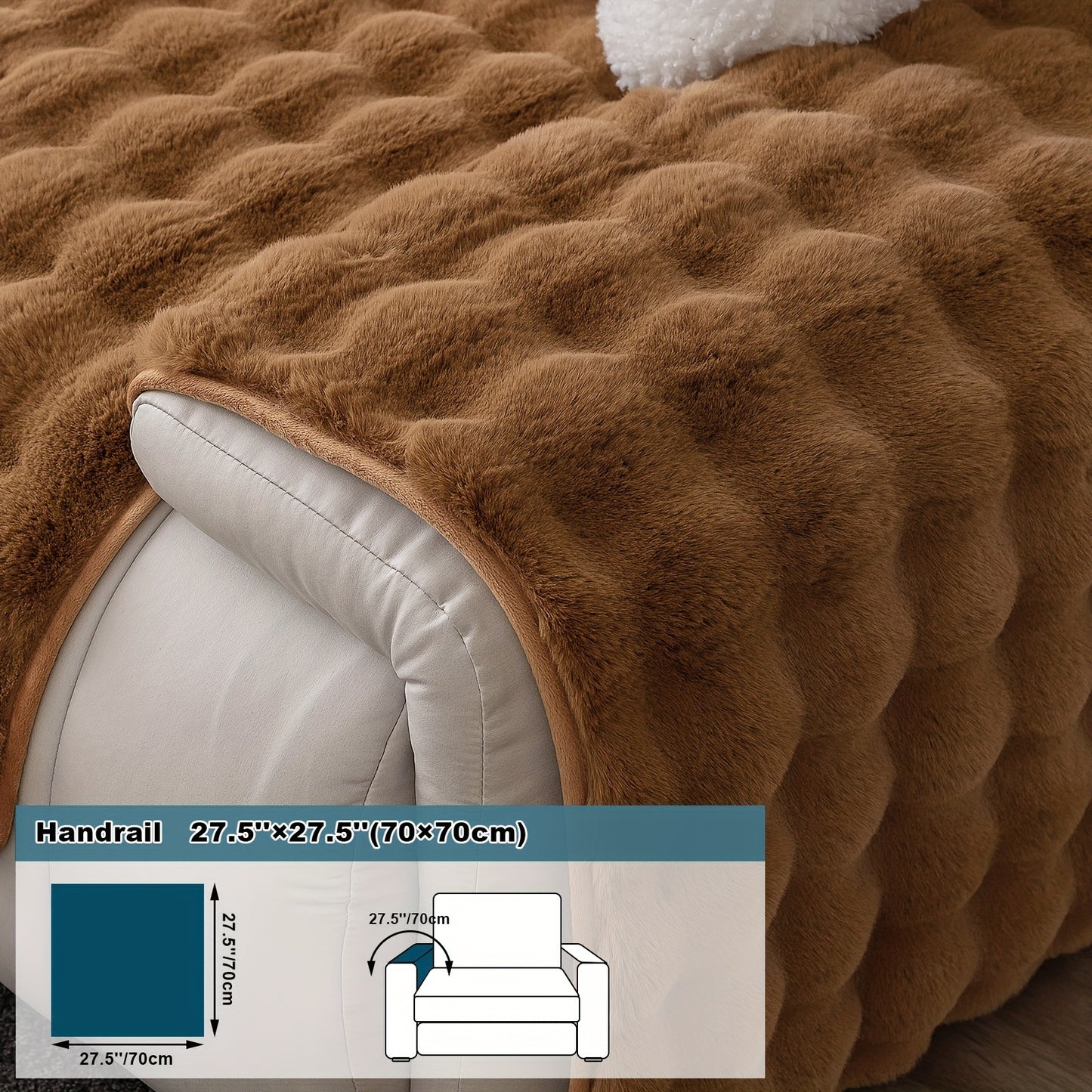 Thick Plush Fuzzy 1pc Rabbit Sofa Cushion