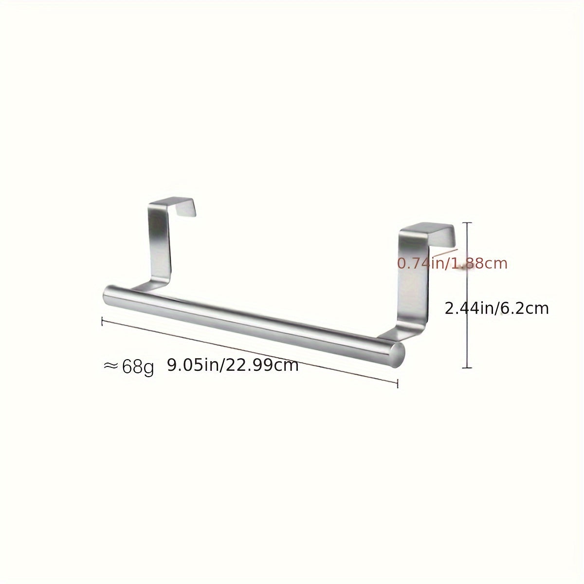 1pc Stainless Steel Kitchen Towel Rod