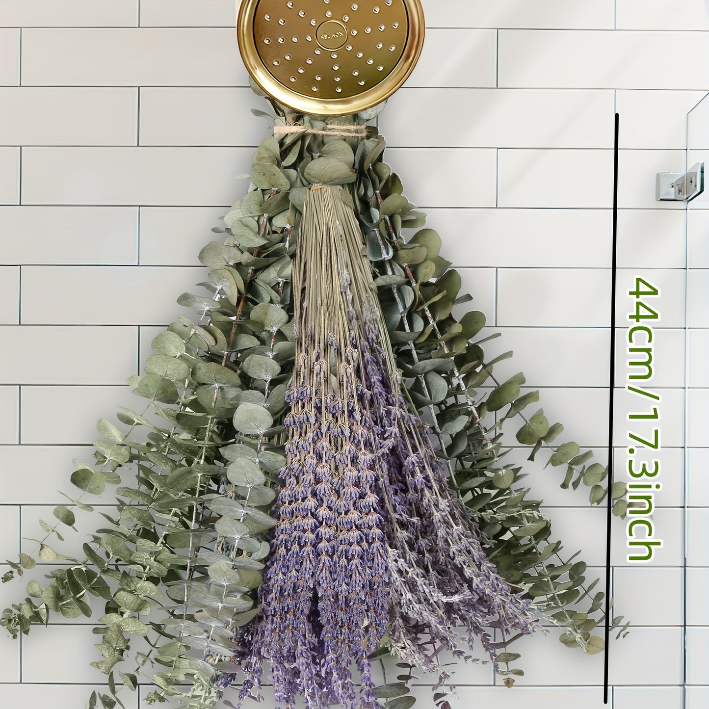 110pcs, Dried Eucalyptus Stem And Lavender Bouquet, Natural Real Eucalyptus Leaf Hanging And Lavender Shower Plant