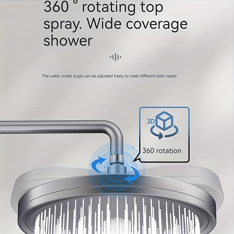1pc Luxurious High-pressure Shower Head - Top Spray, Wide Coverage