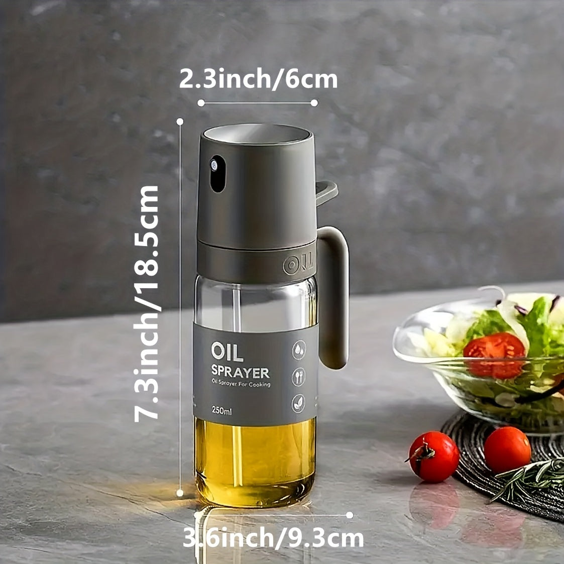 1pc, 250ml 8.5oz Glass Oil Sprayer for Cooking, Olive Oil Sprayer
