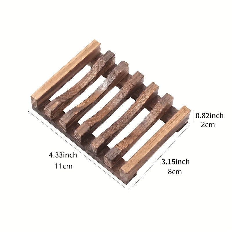 Sleek Self-Draining Wooden Soap Dish