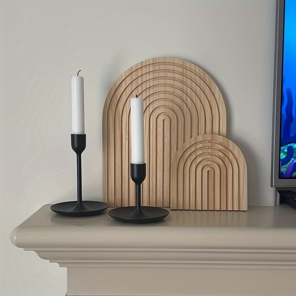 Aesthetic Boho Wooden 2pcs/set Wall Shelf Ornament