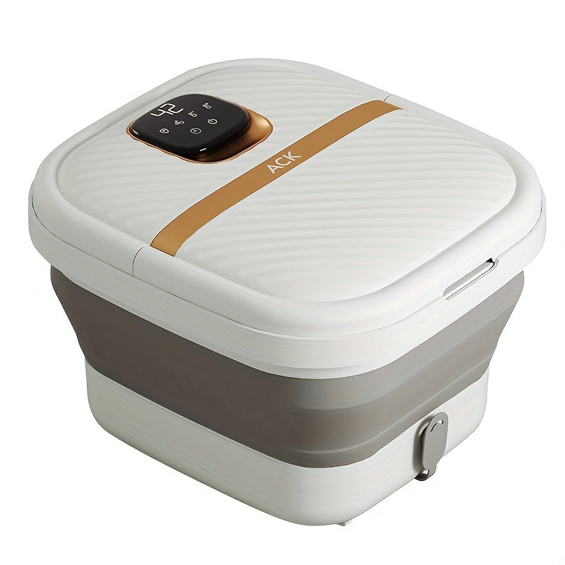 Foldable Portable Pedicure Foot Spa Bath Massager With Heat, Bubbles, Vibration And Red Light, Foot Spa Tub For Feet Mini Acupressure Massage Points Temperature Control