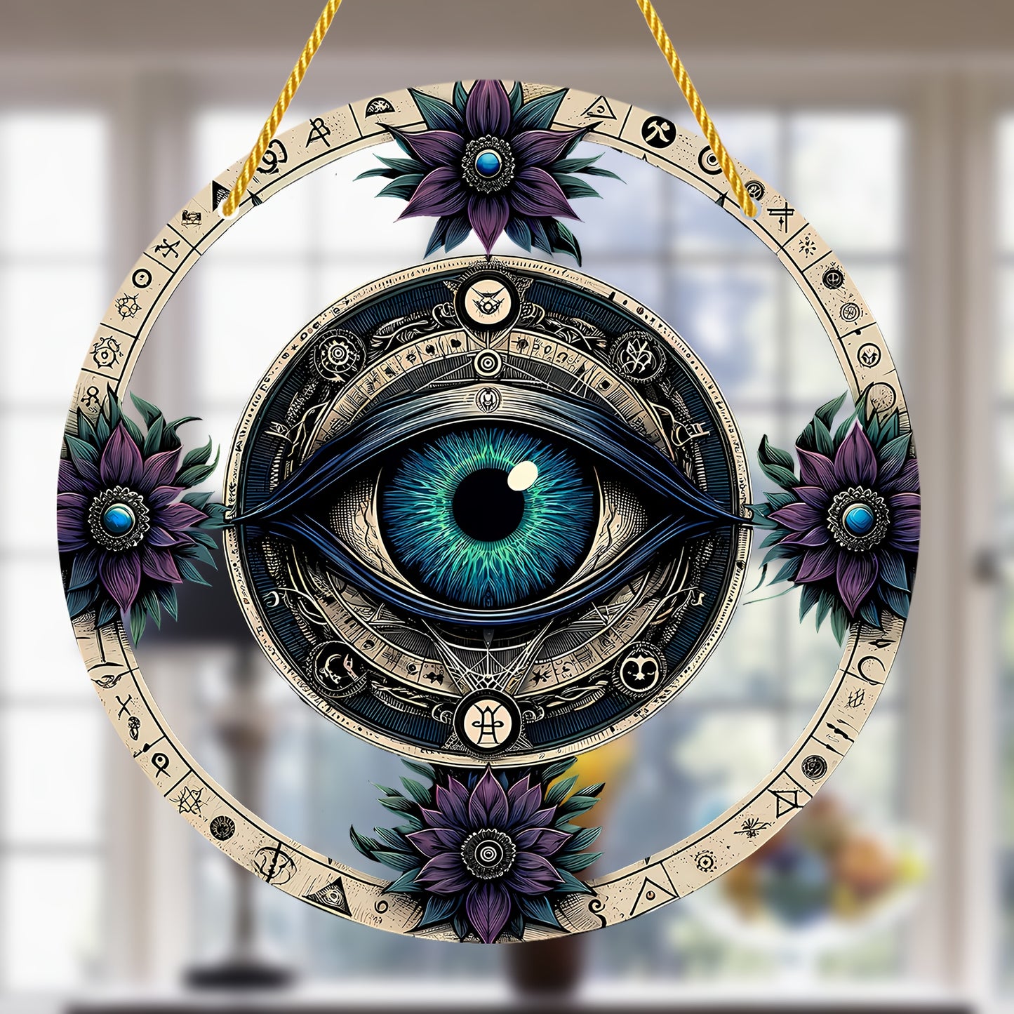 1pc, Mysterious Witching Eye Sun Catcher (6x6 Inch 15CMx15CM)