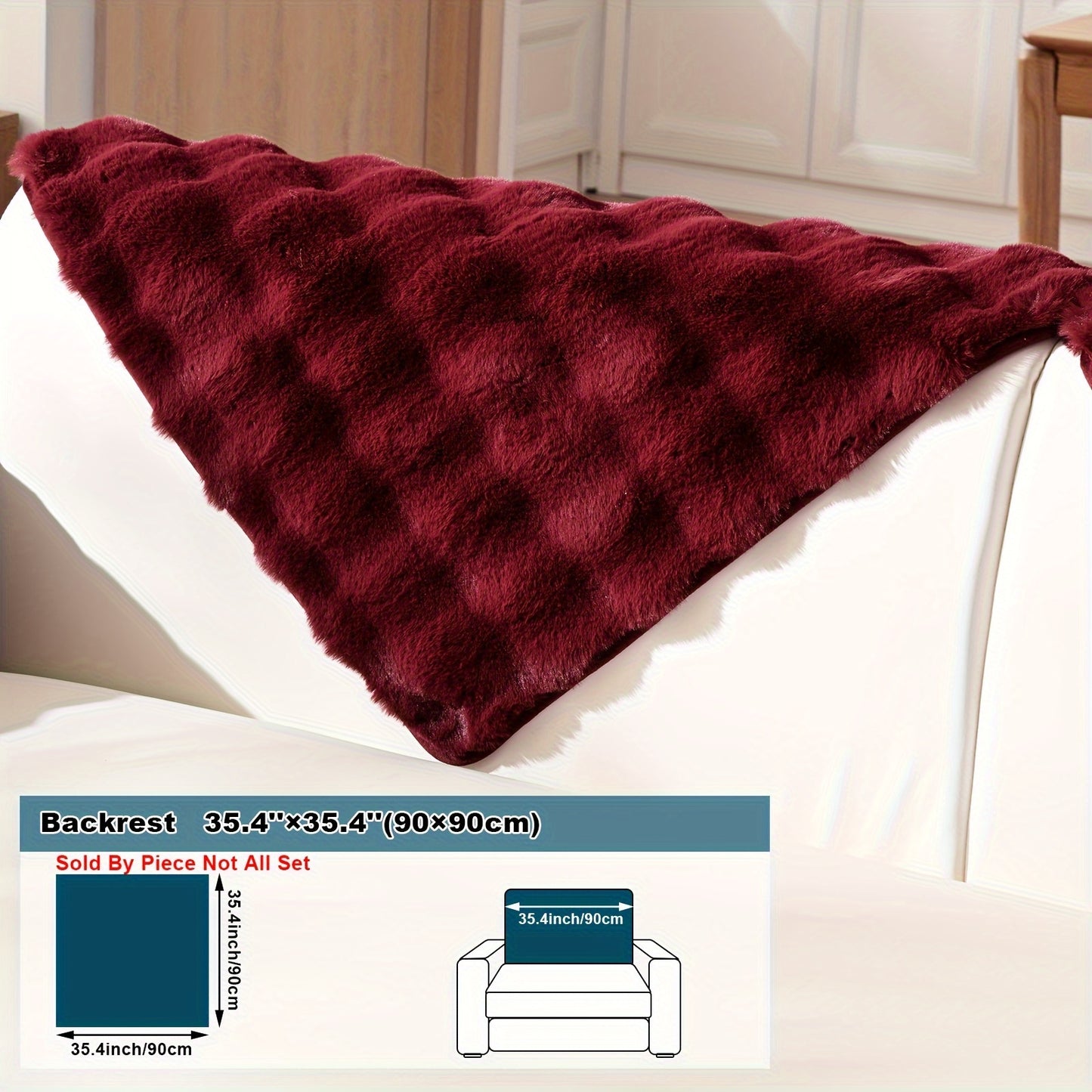 Thick Plush Fuzzy 1pc Rabbit Sofa Cushion