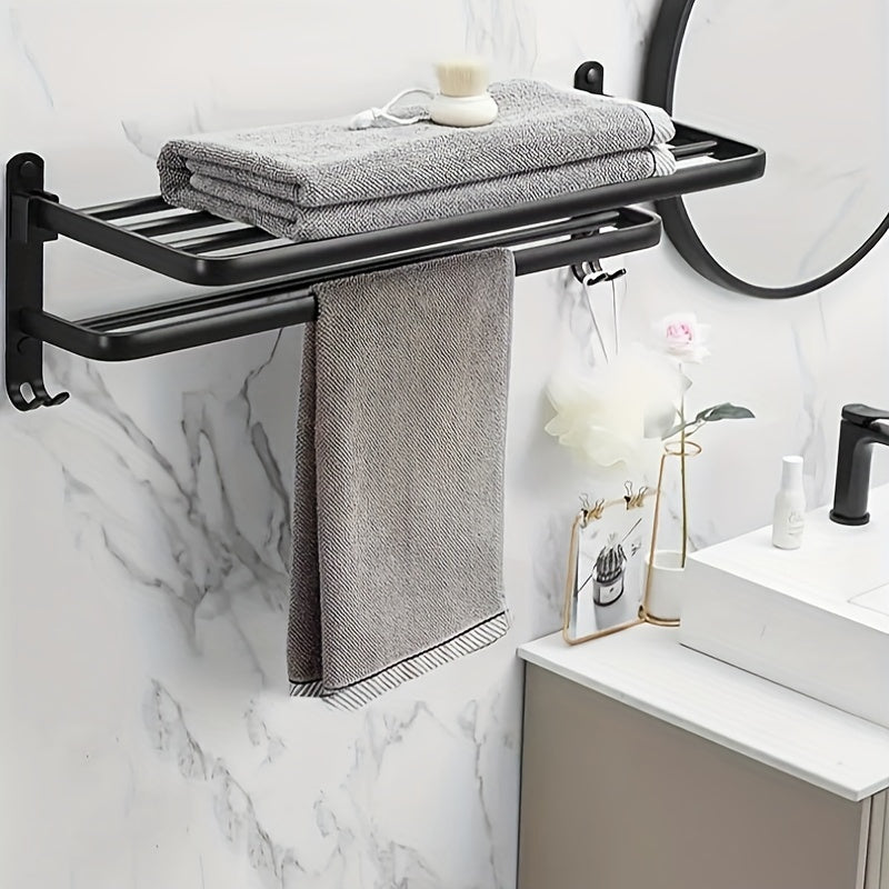 1pc Bathroom Shelf Bath Towel Storage Rack