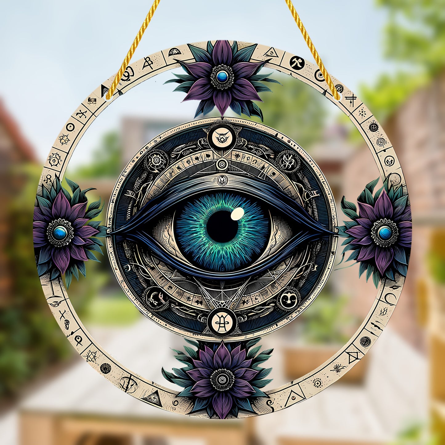 1pc, Mysterious Witching Eye Sun Catcher (6x6 Inch 15CMx15CM)