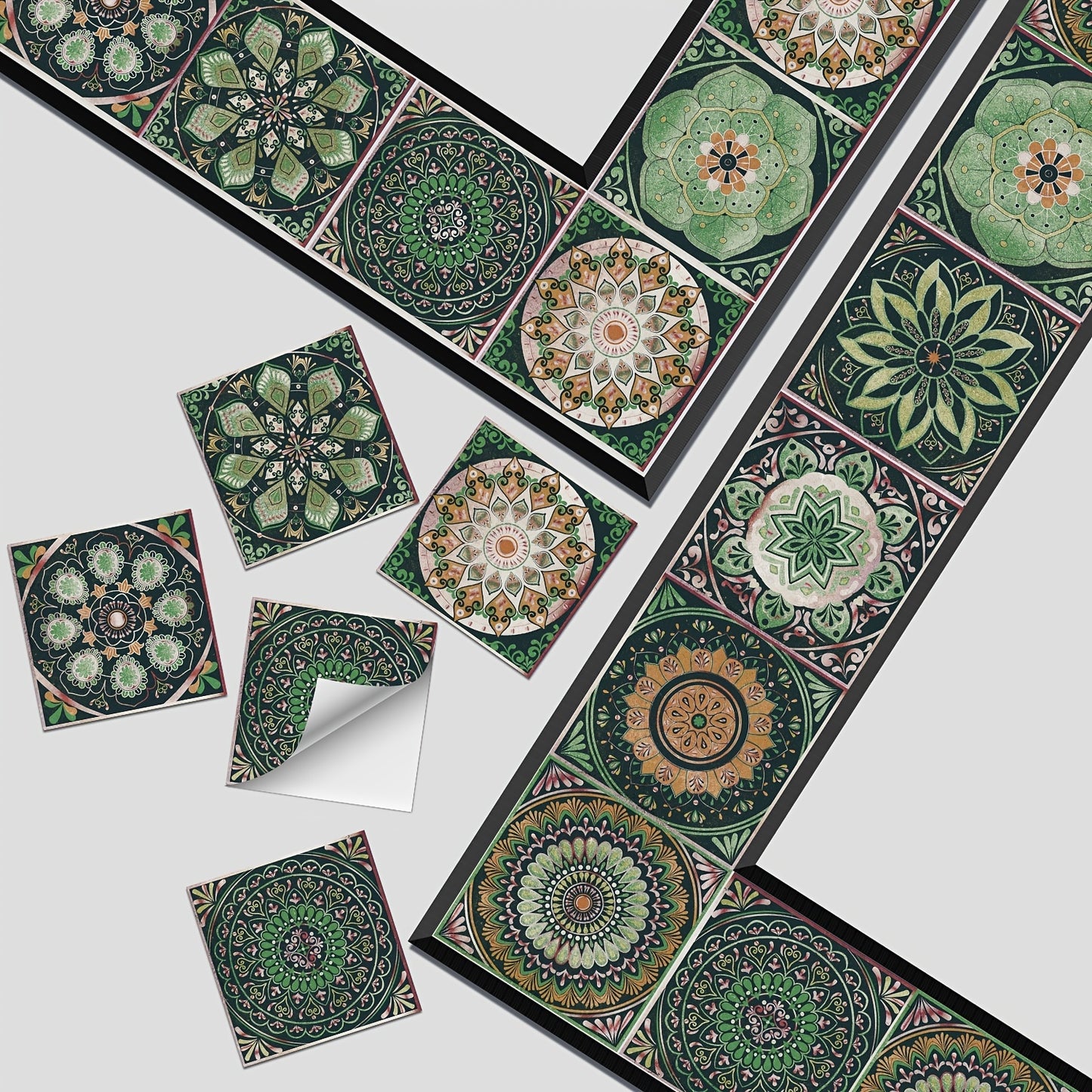 24pcs Retro Mandala Wall Stickers