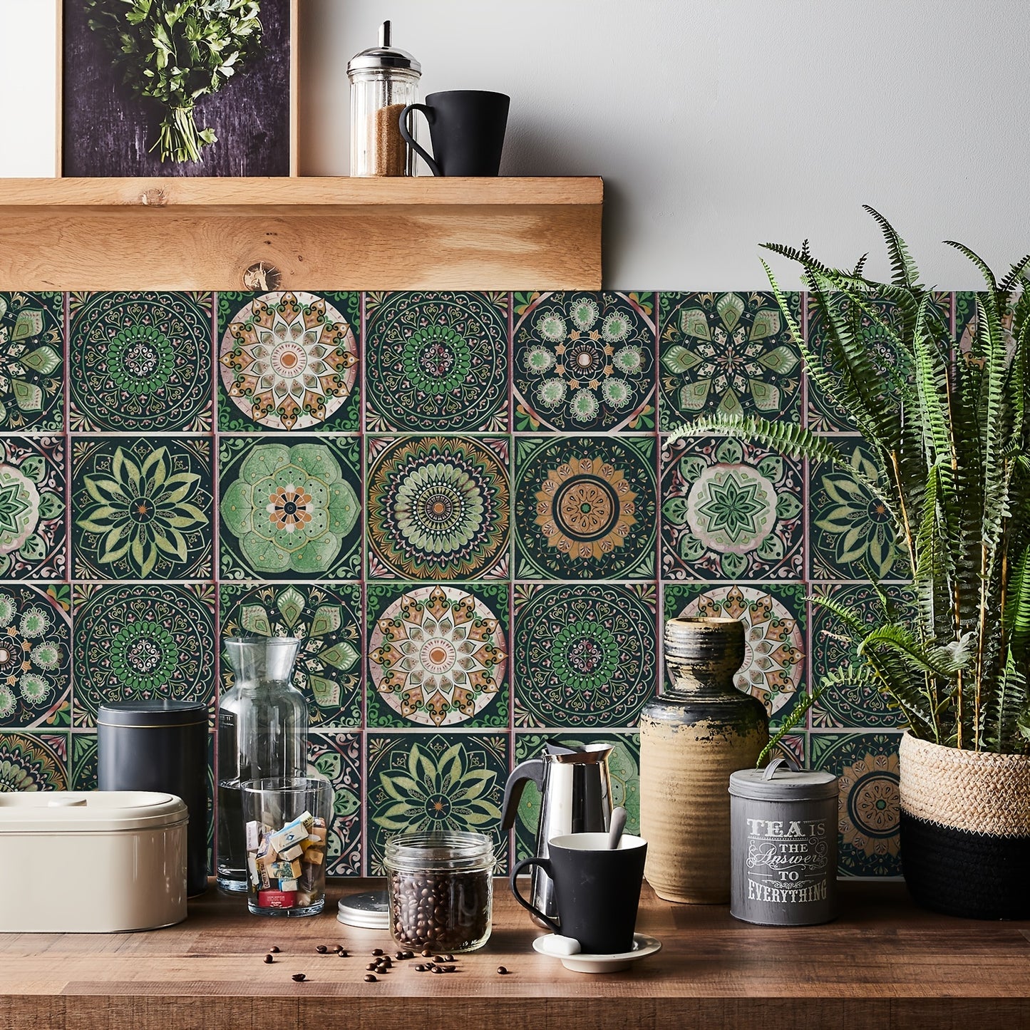 24pcs Retro Mandala Wall Stickers