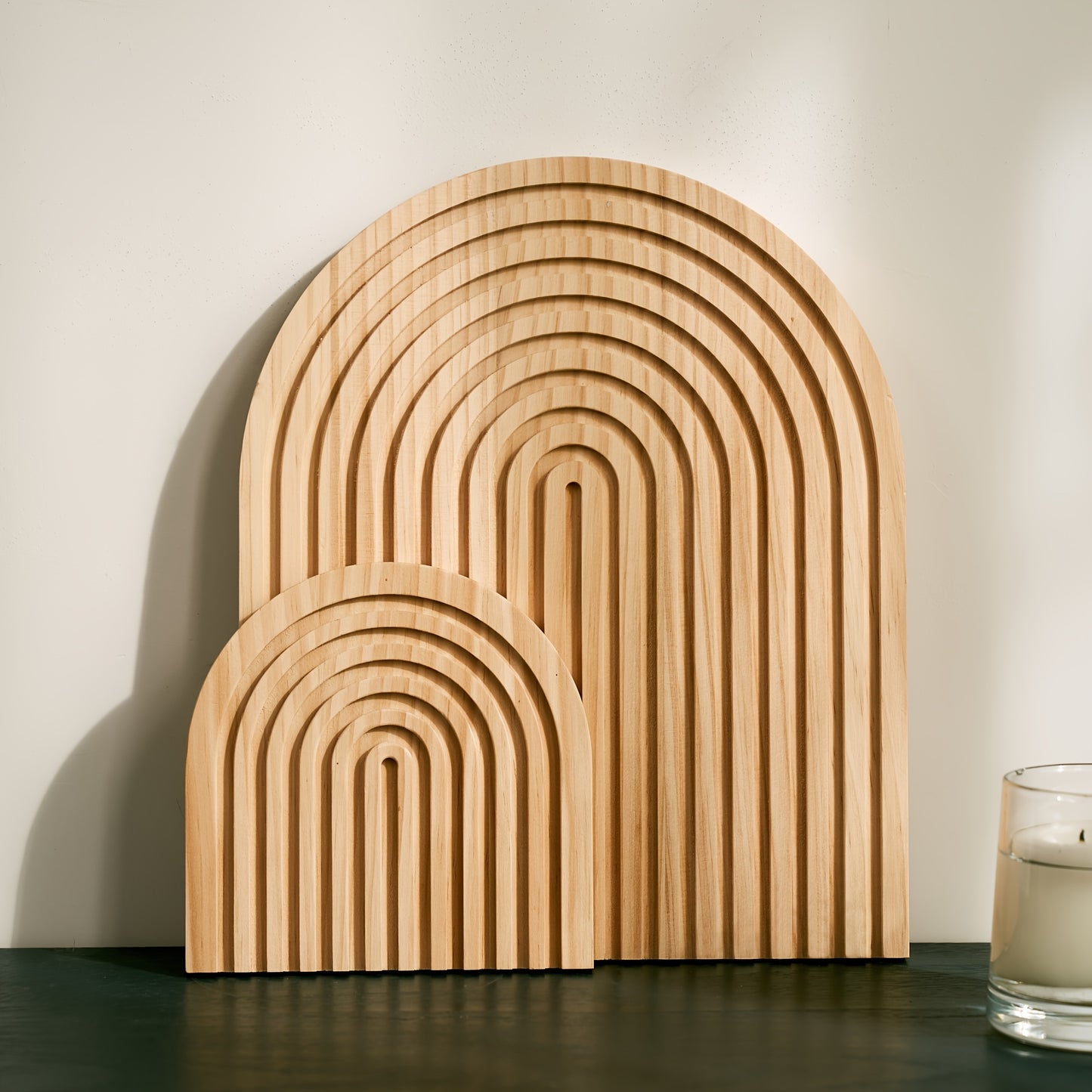 Aesthetic Boho Wooden 2pcs/set Wall Shelf Ornament