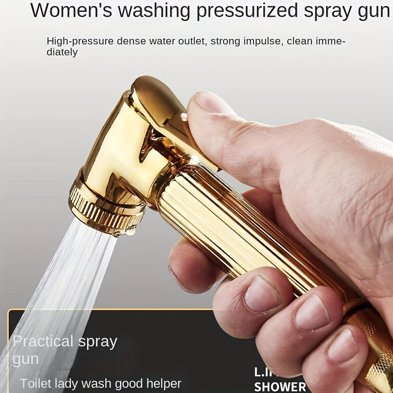 Luxury Black & Golden Shower System - 8'' Rainfall Head, Handheld Spray, 4-Function Tub Faucet