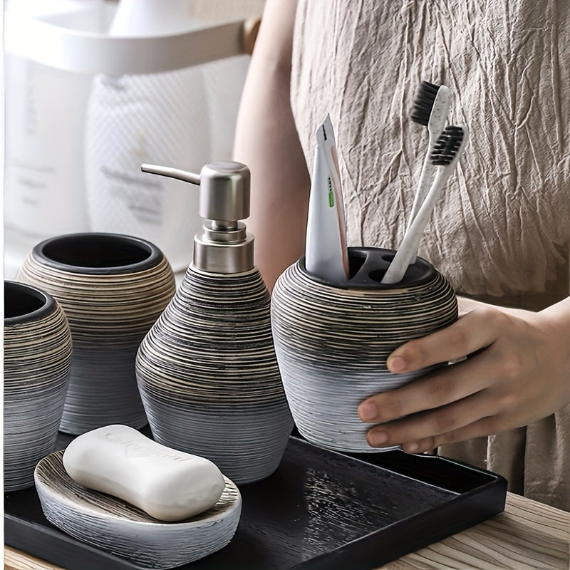5pcs Elegant Ceramic Bathroom Set