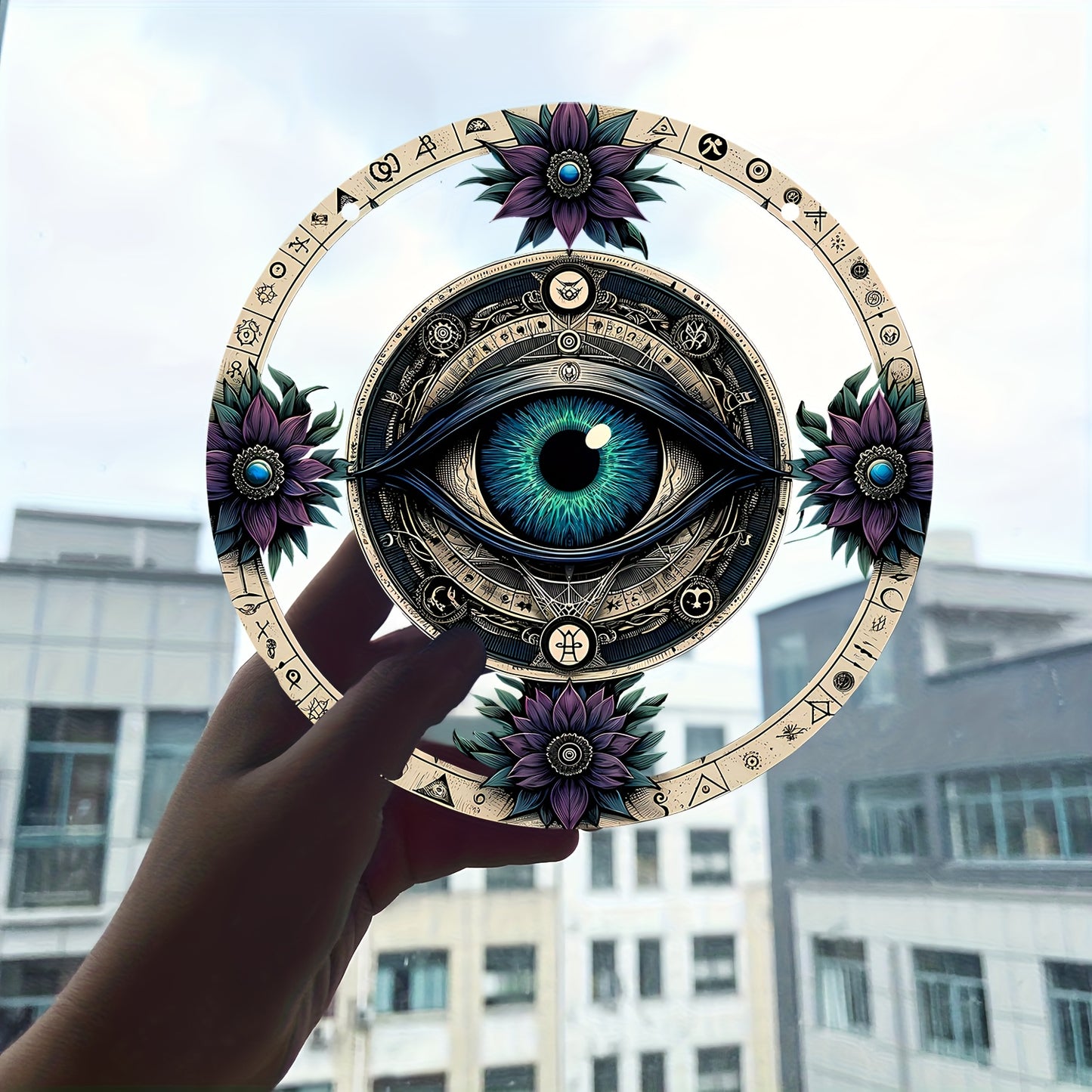1pc, Mysterious Witching Eye Sun Catcher (6x6 Inch 15CMx15CM)