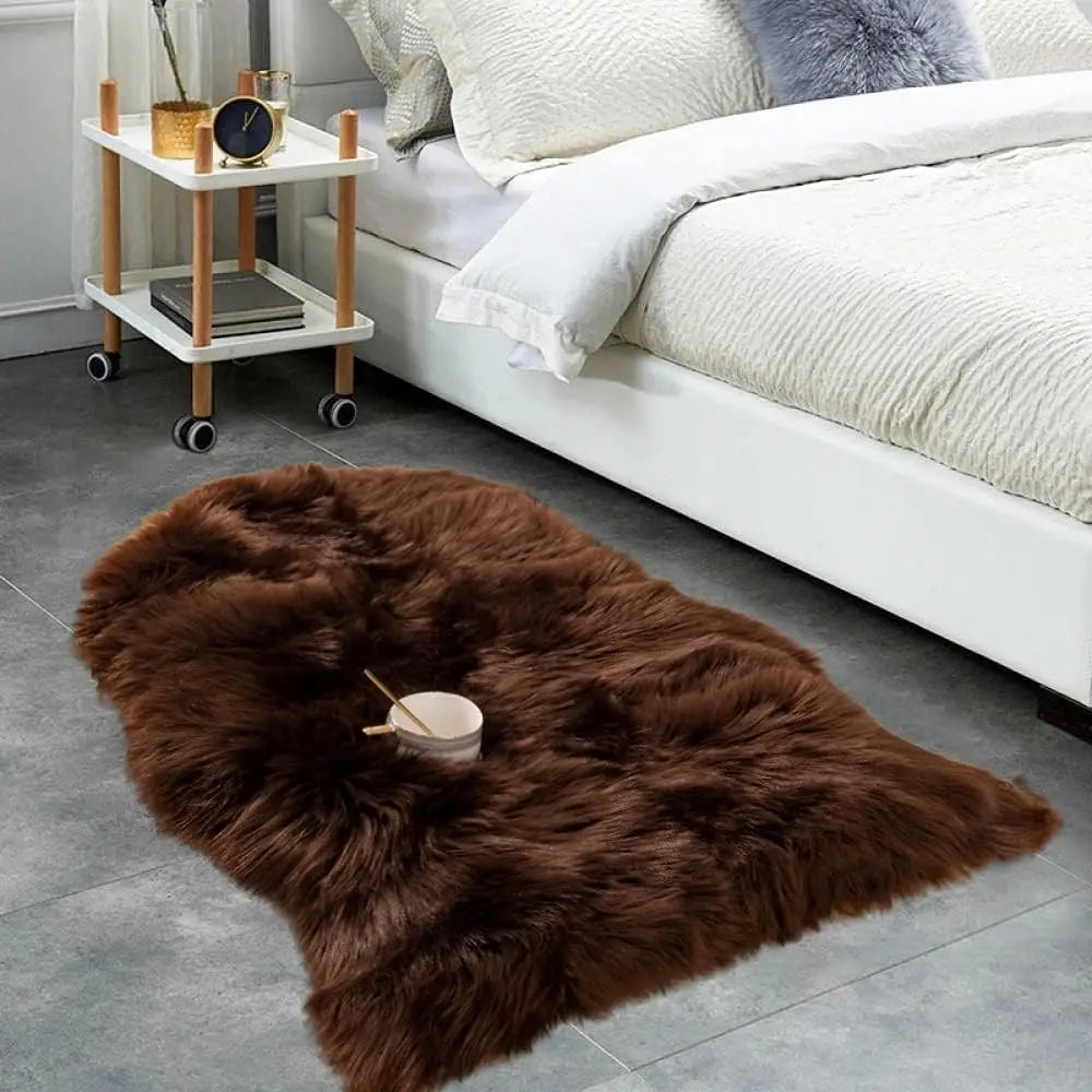 Soft Shaggy Faux Fur Rug Non-Slip Floor Mat