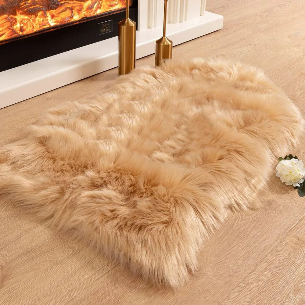 Soft Shaggy Faux Fur Rug Non-Slip Floor Mat