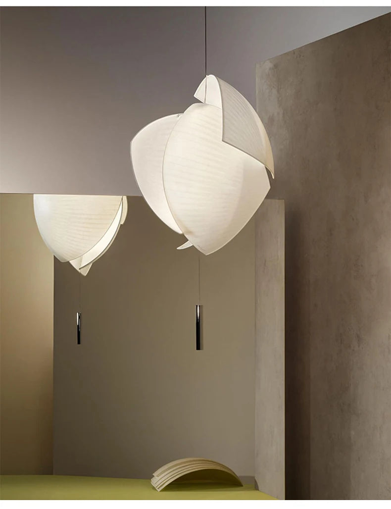 Modern Designer Wabi Sabi Fabric Hanging Lamp Luminaire