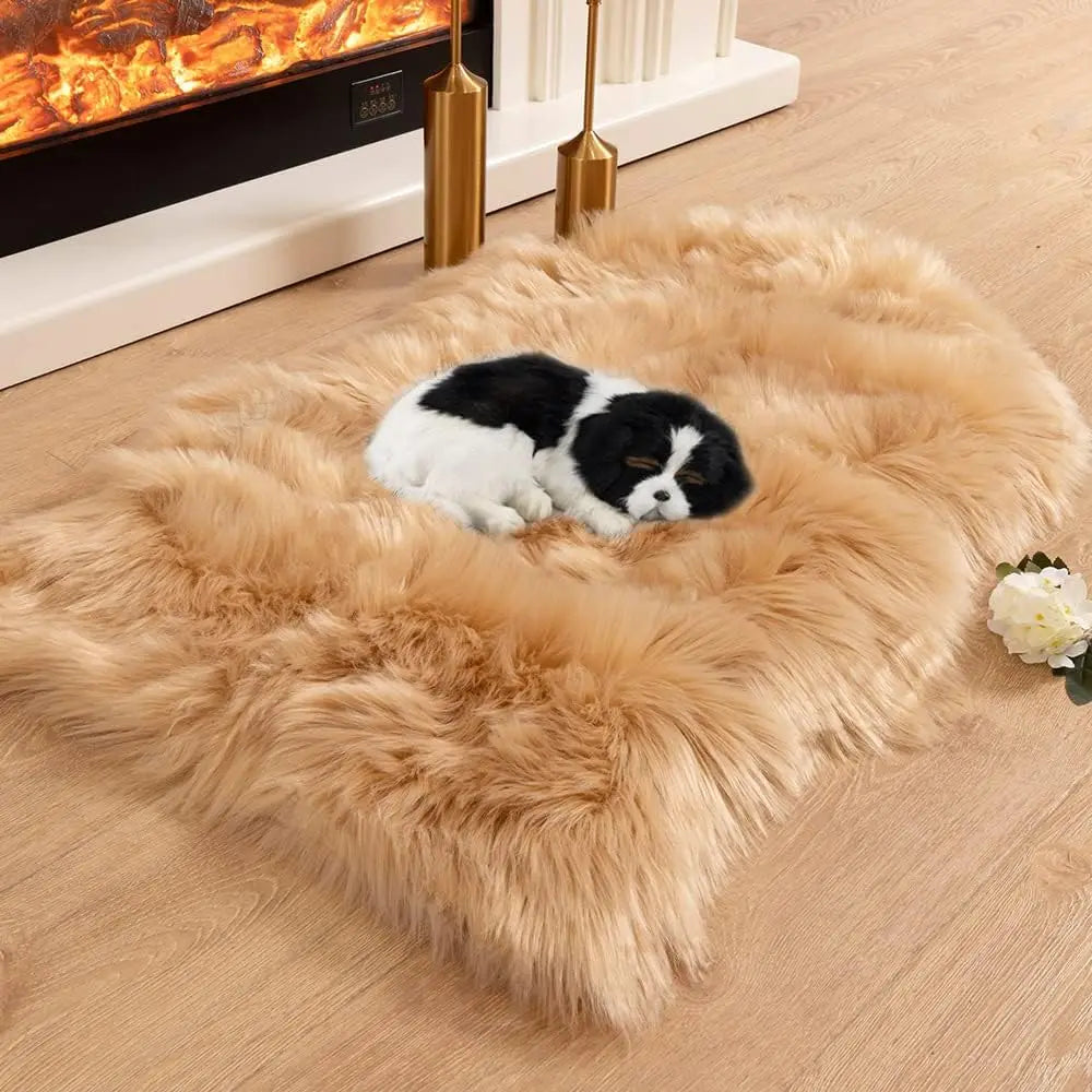 Soft Shaggy Faux Fur Rug Non-Slip Floor Mat