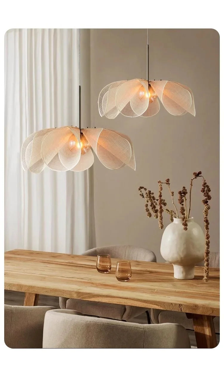 Nordic Fabric Flower Pendant Light