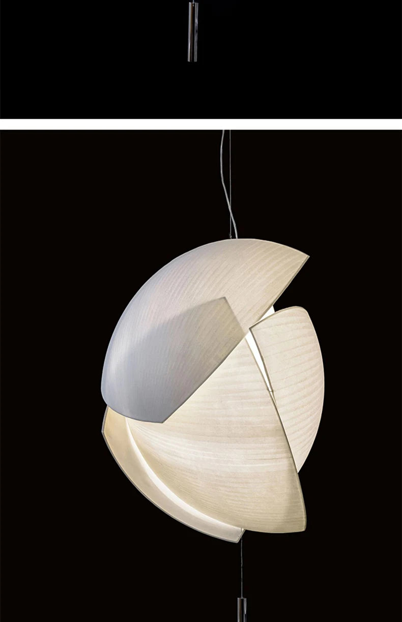 Modern Designer Wabi Sabi Fabric Hanging Lamp Luminaire