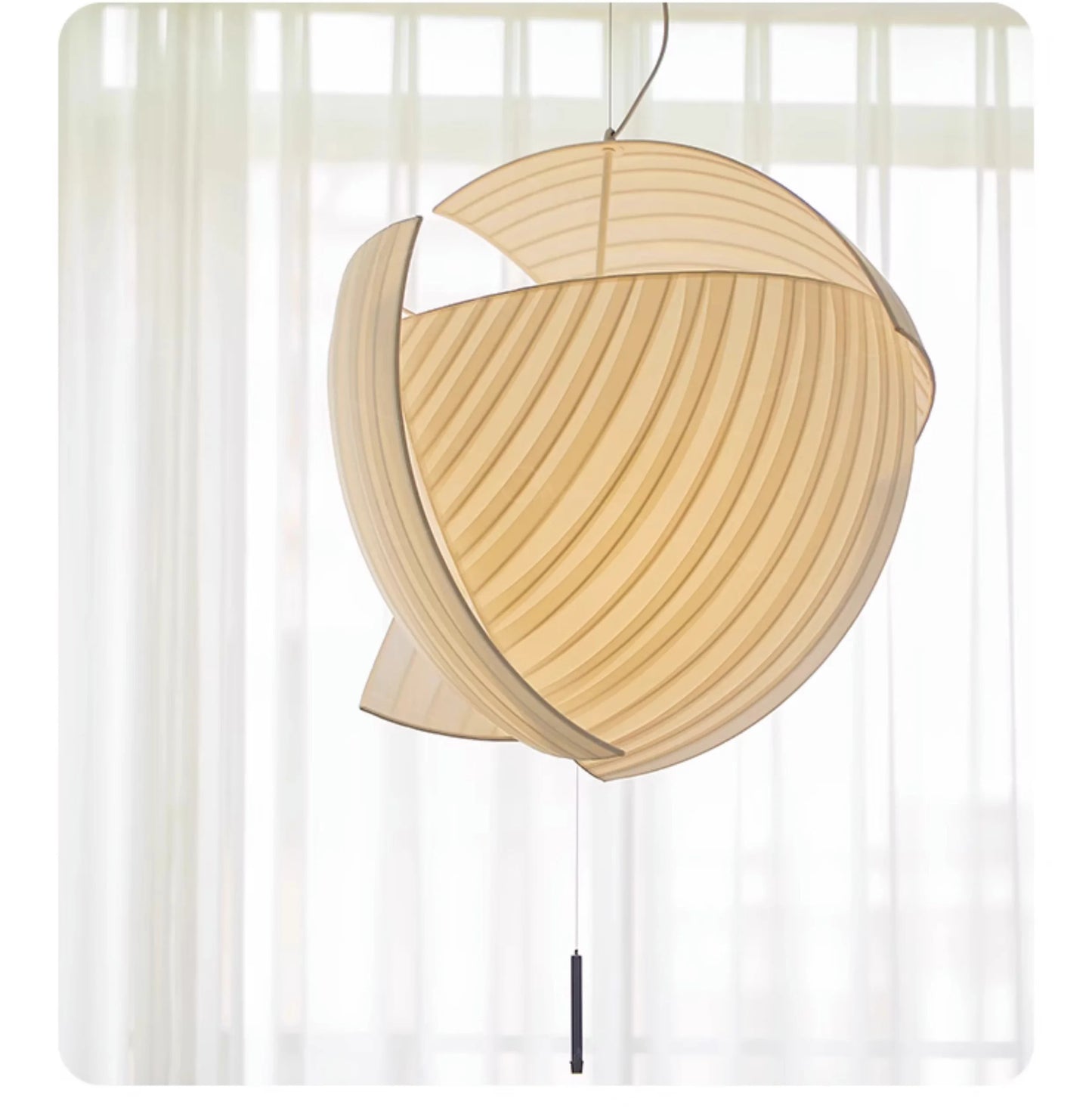 Modern Designer Wabi Sabi Fabric Hanging Lamp Luminaire
