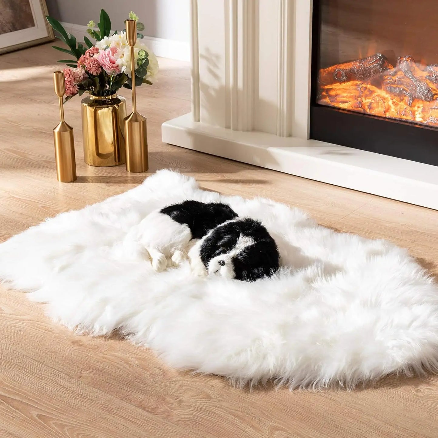 Soft Shaggy Faux Fur Rug Non-Slip Floor Mat