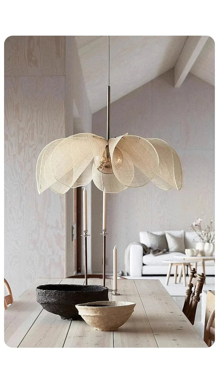 Nordic Fabric Flower Pendant Light