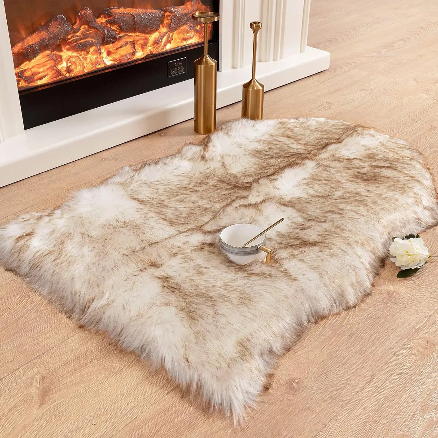 Soft Shaggy Faux Fur Rug Non-Slip Floor Mat