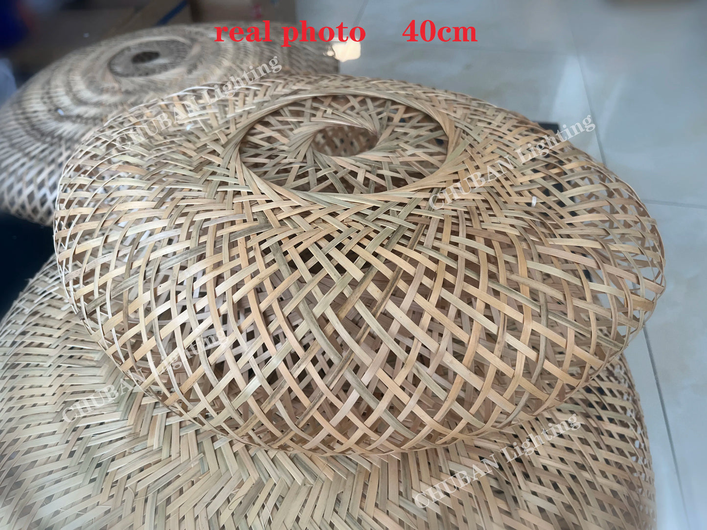 Handmade Rattan Woven Vintage Bamboo Chandalier Light