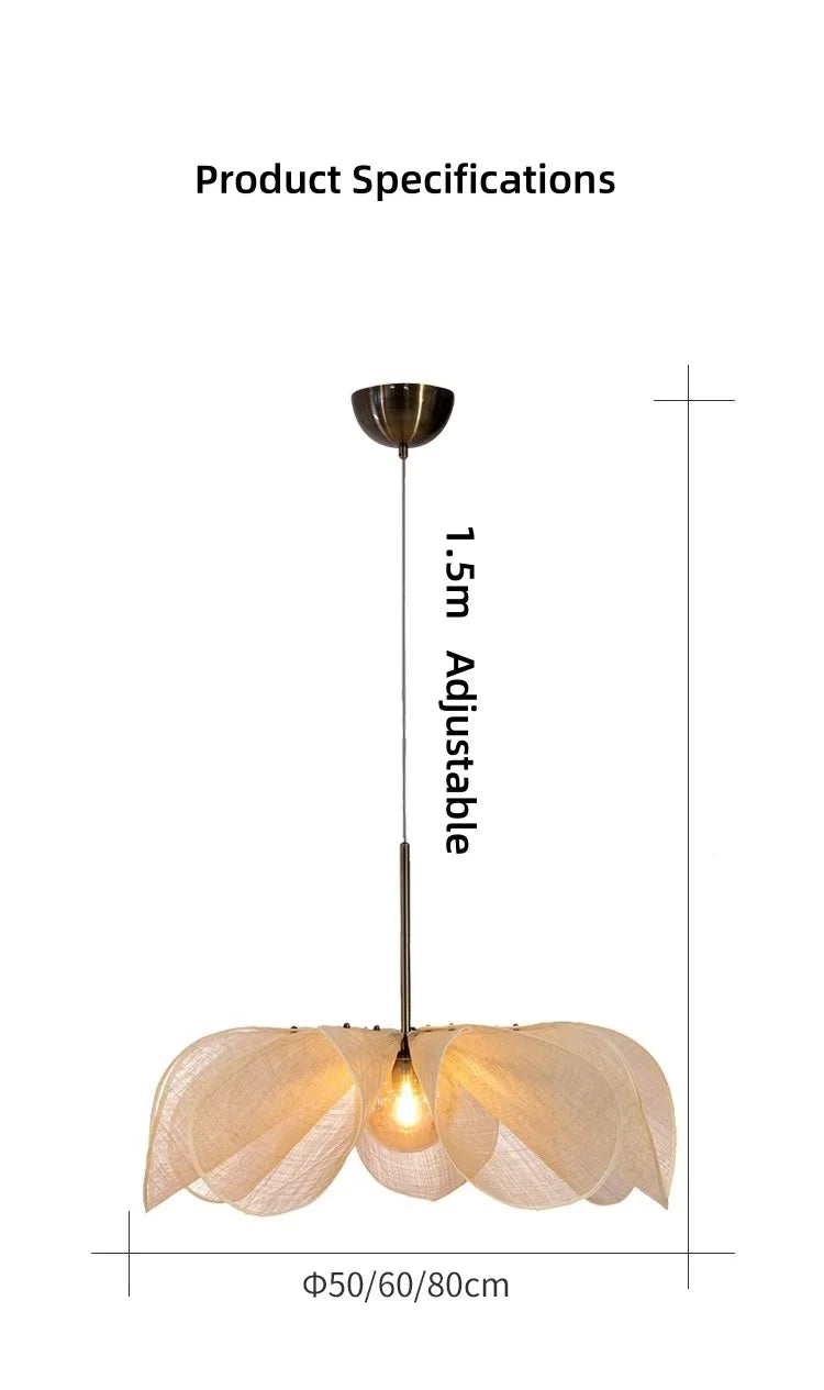 Nordic Fabric Flower Pendant Light