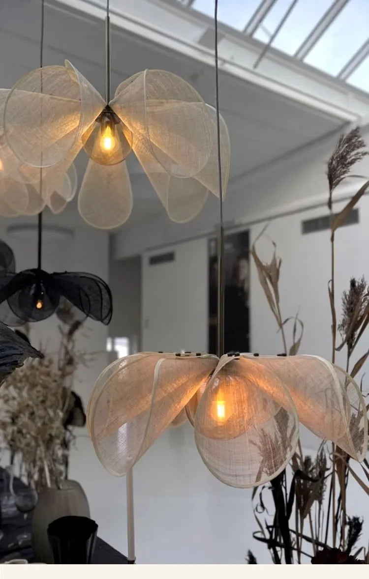 Nordic Fabric Flower Pendant Light