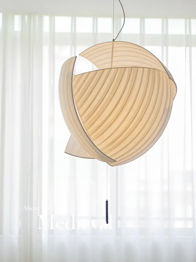 Modern Designer Wabi Sabi Fabric Hanging Lamp Luminaire