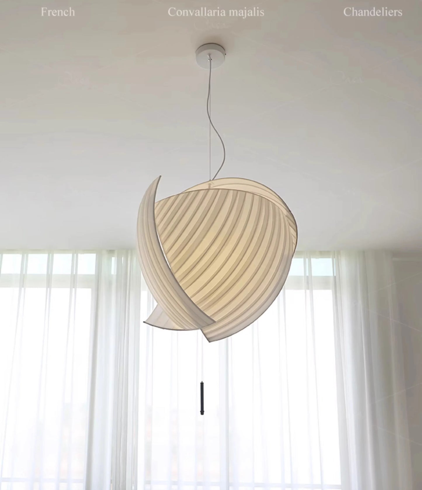 Modern Designer Wabi Sabi Fabric Hanging Lamp Luminaire