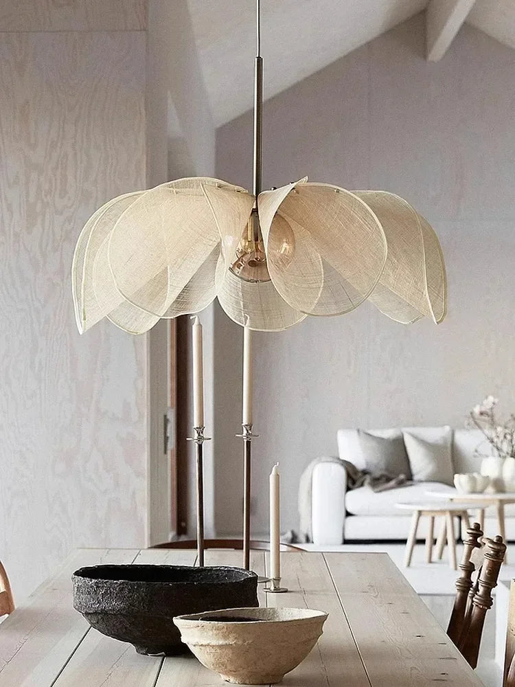 Nordic Fabric Flower Pendant Light