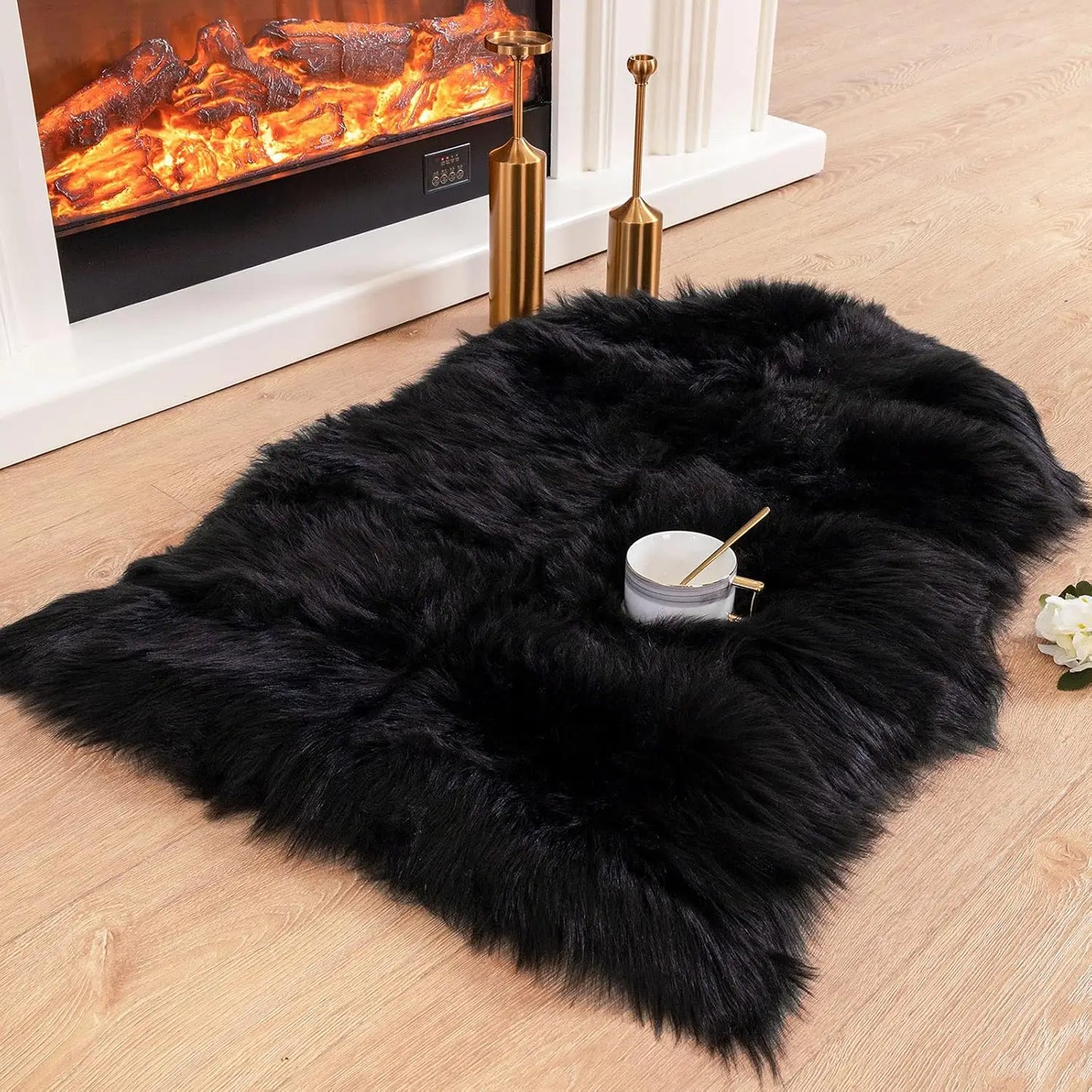 Soft Shaggy Faux Fur Rug Non-Slip Floor Mat