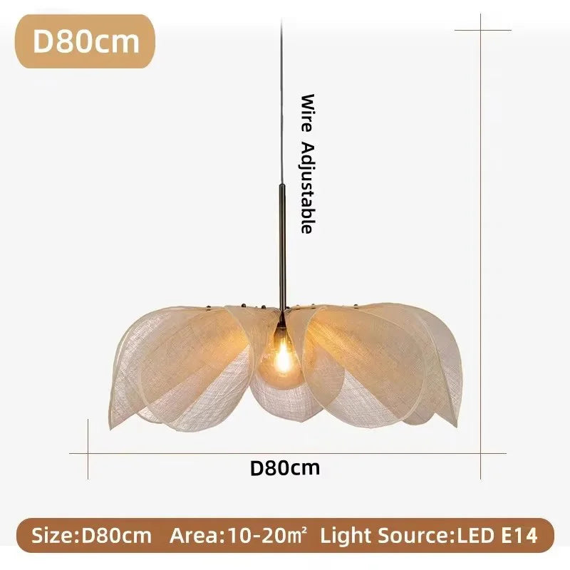 Nordic Fabric Flower Pendant Light