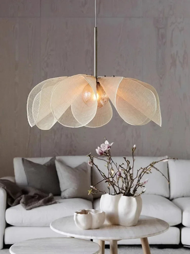 Nordic Fabric Flower Pendant Light