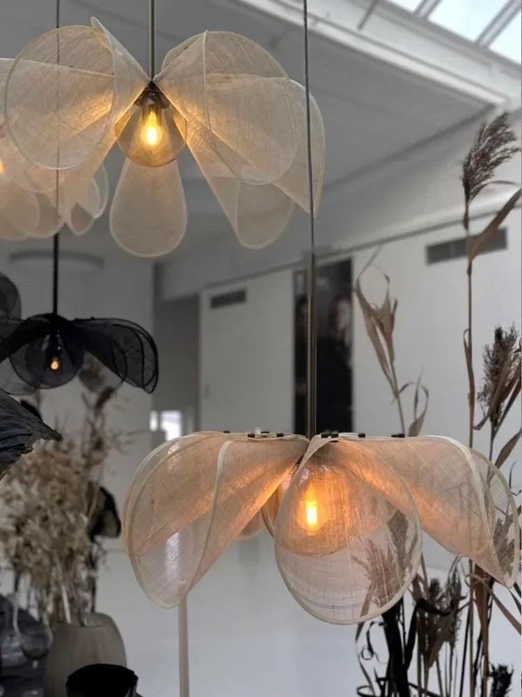 Nordic Fabric Flower Pendant Light